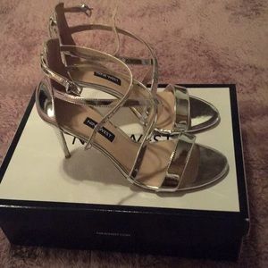Nine West Silver Heels